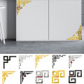 4pcs Acrylic 3D Mirror Sticker Wallsticker Self-adhesive Mirror Gold Sticker Cabinet Corner Decor Sticker Furniture Decoration. 