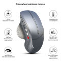 Wireless Gaming Mouse with USB Receiver,2 Side Buttons, 3600DPI, Side Wheel Ergonomic Design, 6 Buttons HXSJ T32 Vertical Wireless Side Wheel Mice Mouse for Laptop PC Computer Desktop Mouse 6 keys 3600DPI. 