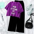 Crop Top and Flapper Trouser Best Quality Suit for Women and Girls. 