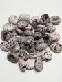Pack of 40gms Beads, Black White Oval Plastic Beads For DIY Jewelry Making, Jewelry, DIY, Dresses And Crafting Accessories.. 