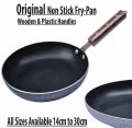 Non Stick Fry Pan Die Cast Wooden Handle Durable Quality for Eggs Omlate 14cm 16cm 18cm 20cm 22cm 24cm 26cm 28cm 30cm Frying Pan Non-Stick Heavy Duty Pan Plastic Handle. 