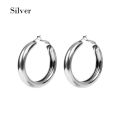 【best offer ever】Punk Rock Hoop Mimalit Thick Tube Big Round Circle Gold Hoop Earrg Hyperbole Fahion Jewelry for Girl. 