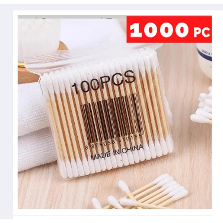 Wooden Stick Cotton Buds - 100% Pure Cotton