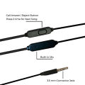 Maaz High Quality Mobile Handsfree, In-ear, Tangle Free, Black color, 1.2mm length, Aux Connector. 
