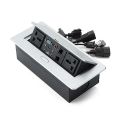 Technology Box, Conference Table Connectivity Hydraulic Pop Up Box Power Center with Wires. 