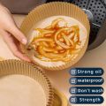 50pcs Air Fryer Disposable Paper Liner 16cm Non-Stick Mat Round Paper Baking Mats Kitchen AirFryer Baking Accessories. 