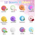 12 Pcs Luxury Aromatherapy Bath Bomb Gift Set for Kids & Moms | Handmade Fizzy Bubble Balls with Essential Oils & Surprise Animal Toys. 