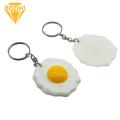 BODHI Fried Egg Key Holder Solid Handbag Ornament Egg Sheet Car Key Ring Pendant. 