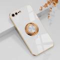 For iPhone 8 Plus/iPhone 7 Plus Luxury Electroplating Soft TPU One-piece Shell with Ring is Compatible case. 