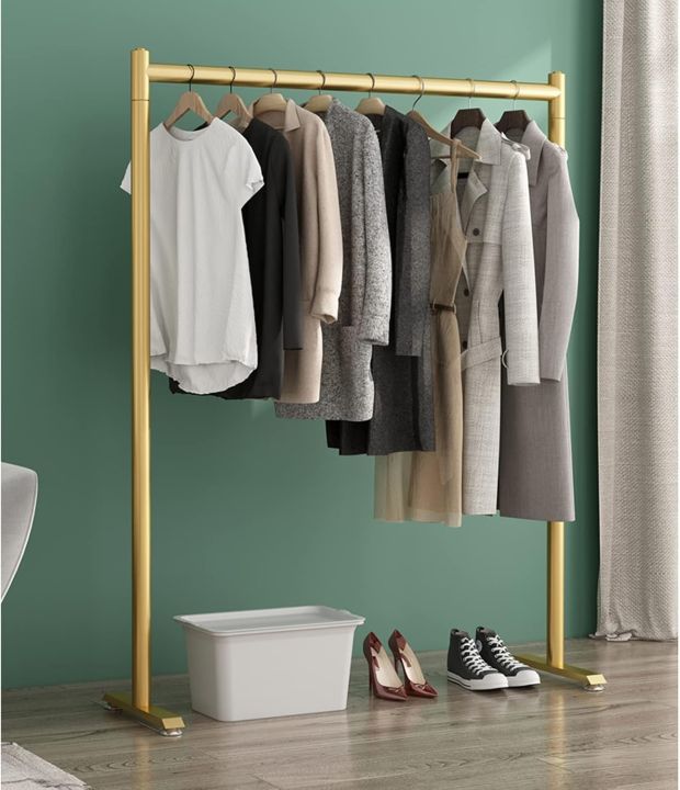 Single Pole V Shape New Designee Golden Color cloth Stand Use For Multi ...