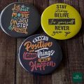 Pack of 2,3 and 5 Motivational Badges to keep you motivated for bags and pouches 2.25inc. 