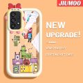 JIUMOO Case For Samsung A53 5G Case Tetris Pattern Monster Bowknot Casing Transparent Soft Silica Gel Shockproof Phone Cases Camera Lens Protective Cover. 
