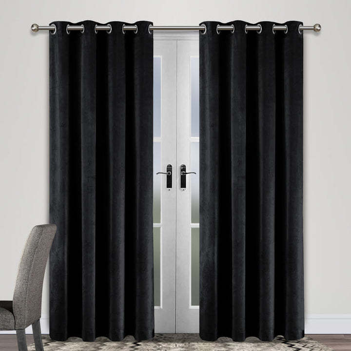 Velvet Curtains for Bedroom and Drawing Room Soft Elegant Fancy Design Premium Colors 1 Pair (2 Pcs)