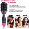 Hot air Brush Hot air Brush Hair Dryer Brush, Round Brush Blow Dryer, Blow Dryer Brush, 3-in-1 Ionic Straightening Hot Air Brush with Anti-Scald Feature (Pink). 