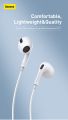 Baseus Encok 3.5mm lateral in-ear Wired Earphone H17 White. 
