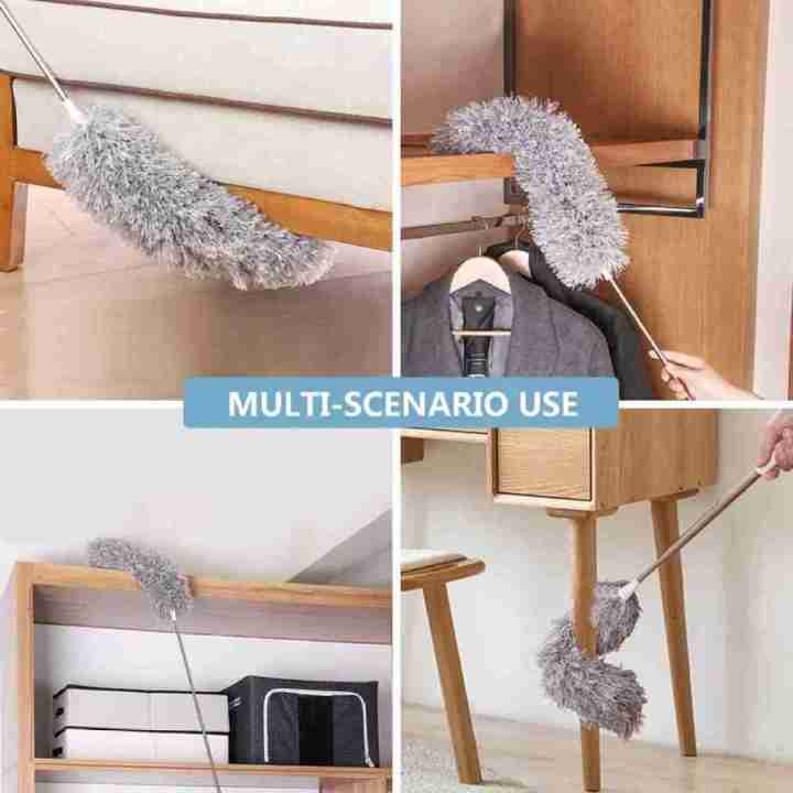 Flexible Microfiber Feather Duster Kit With 30-100 Inches Telescoping ...