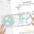 Multifunctional Geometric Ruler Drawing Rulers for Office Multiple Shapes Measuring Template Measuring Stencil Drawing Template for Painting. 