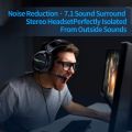 XIBERIA-V20 USB PS4 Headset for Host Connection, 7.1 Surround Sound PC Gaming Headset with 1.95 Meter Cable and Noise Cancelling Mic Headphones with RGB Light. 