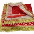 BABA KI RANI DUPATTA NET IN RED COLOR FOR WEDDING PARTY NIKKAH WEDDING NET DUPATTA ( 87 INCH X 42 INCH ). 