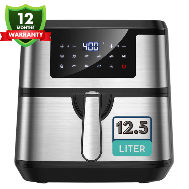 Air Fryer – Philips/Kenwood Air Fryer  Large Capacity Air Fryer (5.5L-16L)  Full Digital Touch Panel  Rapid Crisp Technology  Oil-Free & Healthy Cooking  1-Year Warranty  Latest Powerful Imported Air Fryer – Fast, Easy & Energy Efficient