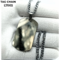 [LT002] Plain Silver Stainless Steel Tag Chain Pendant Necklace for Men Stainless Steel Daily Wear Plain Silver Tag Pendant Necklace for Men and Boys. 