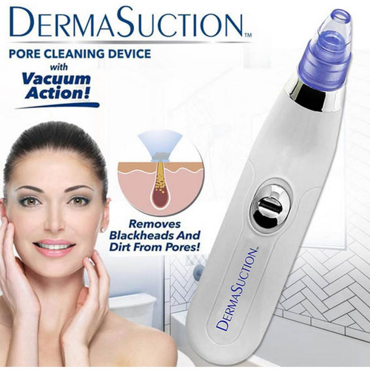 Derma Suction Blackhead Removal Machine 4 in 1 Black Head Remover Machine - Acne Pore Cleaner Vacuum Sucion Tool Blackhead Removal On Nose Sucing Machine