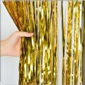 White Happy Birthday Banner with Background Golden Curtain and Balloons  Set. 