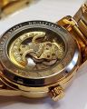 Skeleton Watch 10 Year Brand Warranty Automatic New Model Water Proof Beautiful Golden Mechanic Two tone Chain Sports Watch 100% Original 10 year warranty. 