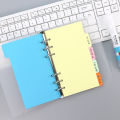 Macaron-colored Plastic Dividers 6-ring Binder Dividers with Writable Labels Colorful Index Separator Pages for Organizing Notes Documents in Pastel Macaron Shades Set of 5 Tabbed Binder Dividers. 