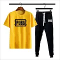 Black pubg 2 pc Tshirt+trouser gymwear summer tracksuit for men & boys. 