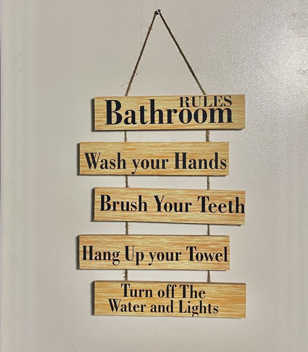 Wood land Wooden Wall Hanging Quotes for Home Decoration Kitchen  Office Home Bathroom Rules Wall Motivational Inspirational Hang Gift