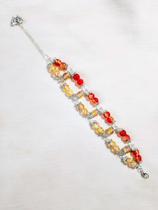 Handmade%20Double%20Layer%20Beaded%20Bracelet%20for%20Girls%20%E2%80%93%20Crackle%20Glass%20Beads%20with%20Butterfly%20Charm%20Elegant%20Stylish%20Fashion%20Bracelet%20-%20Image%203