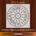 Clock Reusable Stencil For Canvas And Wall Painting. 