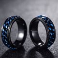Elegant Vintage For Teens Punk Stainless Steel Fidget Spinner Men Rings Women Anxiety Rings Finger Rings Twist Chain. 