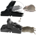 Heavy Duty Mouse Trap Mice Catcher High Quality Plastic Reusable Convenient Effective Black Stainless-Steel Springs Rat Killer For Households Eliminates Faster Than Other Indoor and Outdoor. 