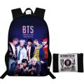 Traverse  BTS Backpack for Boys & Girls with BTS Pencil Pouch. Digitally printed on Fabric Bags hand bag for girls bags for girls. 