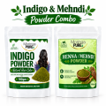 Indigo Powder & Pure Mehndi Powder Combo | Natural Hair Coloring Kit Pakistan. 