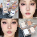 Matte White Highlight Eyeshadow Makeup Palette Face Matte Highlighter Natural Brighten Powder 3D Cosmetic. 