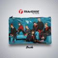 Traverse BTS Pencil / Pen Pouch for Girls  (Digitally printed on Cloth). Both sides printed. 