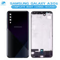 Samsung Galaxy A30s Housing Middle Frame With Side Button and Camera Lens Complete Body Casing Replacement For Galaxy A30s - Black. 
