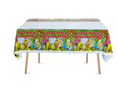 JUNGLE THEME TABLE COVER ( 108 CM X 180 CM ) JUNGLE THEME decoration JUNGLE THEME birthday party JUNGLE THEME boys birthday party
