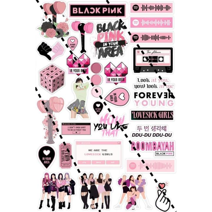 KPOP BLACKPINK sticker black pink uncut stickers ( but 4 get 1 free)