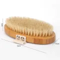 Natural Bristle Bath Brush Exfoliating Wooden Body Massage Shower Brush SPA Woman Man Skin Care Dry Body Brush. 
