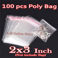 100 pcs 2x3 Transparent, Plastic Bags Self Adhesive  Opp / BOPP Packaging Bags, Resalable Cello / cellophane bag, chamak theli for small things.. 