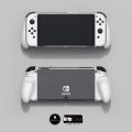 Skull & Co. Grip Case Nintendo Switch OLED Dockable Transparent Protective Cover Case with Replaceable Grips [No Carrying Case]. 