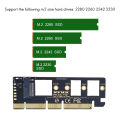 Expansion Card M.2 NVME SSD to PCIE 3.0 X16/X8/X4 Desktop SSD Adapter Card Support 2230 2242 2260 2280 Size SSD. 