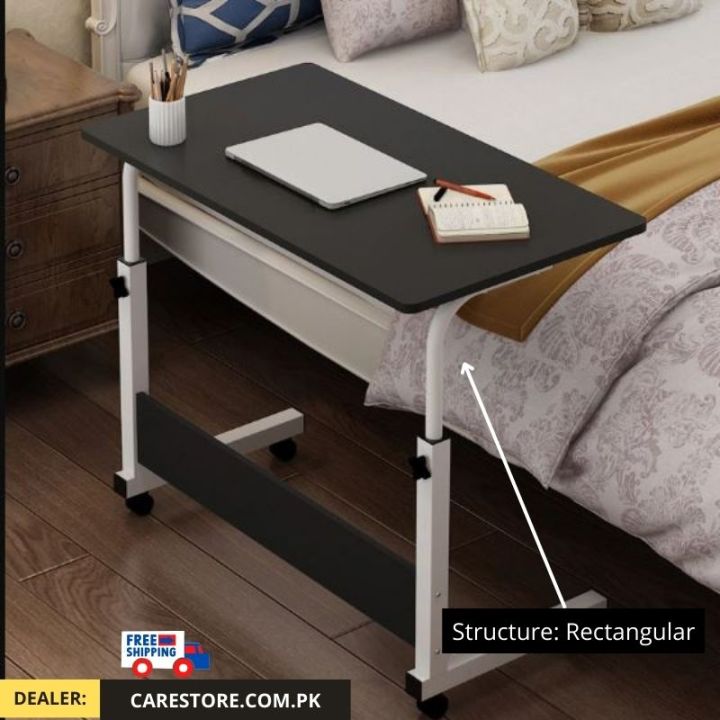 Modern Design adjustable bedside table , moveable quality table, adjustable height by knob function, books reading or laptop working student table, office use table, home eating purpose table, outdoor table for working, Easy aasembly within 10-15 minutes