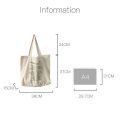 Large Capacity Canvas Shoulder Bag Cotton Fabric Reusable Shopping Bag For Women 2023 Beach Bags Shopping Bags ZZYB. 