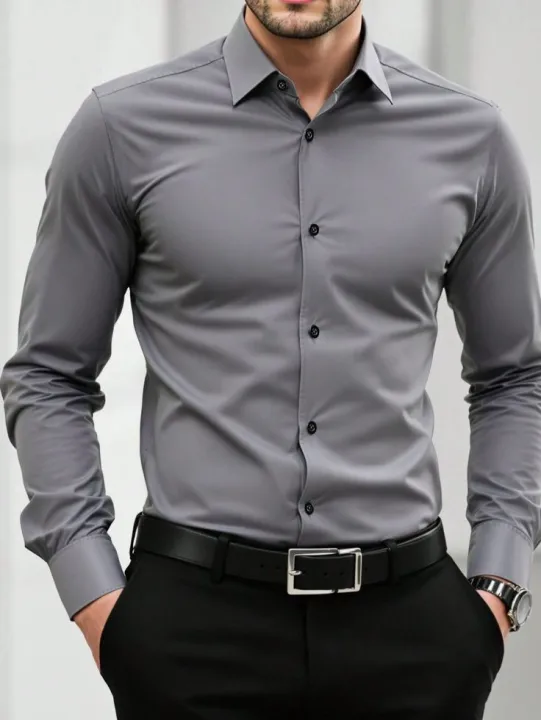 Premium Cotton Shirt for Men – Full Sleeves Formal Wear | Office ...