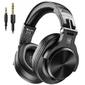 OneOdio A70 Bluetooth Over Ear Headphones with 72H Playtime, Hi-Res Audio, 3.5mm/6.35mm Wired Jack, Soft Memory Earcups for Studio, DJ, Mixing, Computer, Laptop, Tablet, Black. 